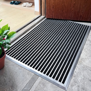 黑色铝合金入户门高级地垫室外门口防滑地毯门外入门脚垫户外门垫