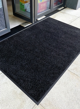 门口地毯高级尼龙脚垫吸水防滑门垫商用定制门外黑色地垫入户门