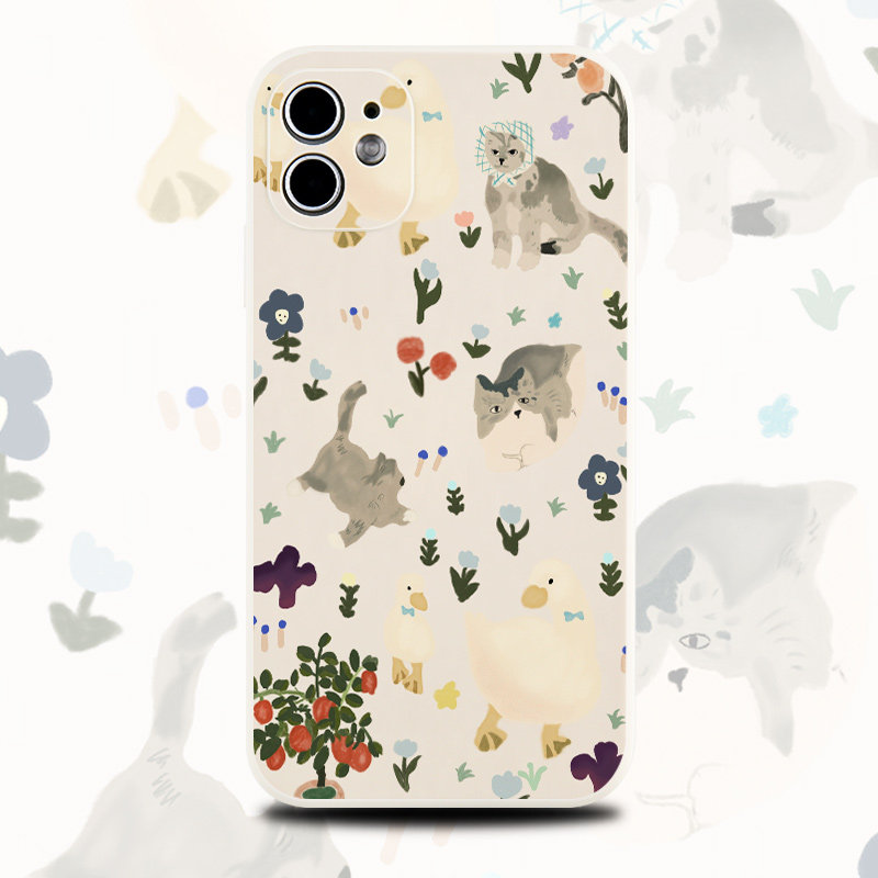 巷午 可爱花朵动物适用于苹果15华为nova12mate60/p70荣耀magic5/opporeno11小米14手机壳vivox100红米note13