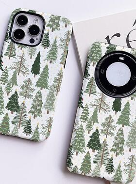 巷午 ins风圣诞树华为pura70m60荣耀magic6vivox200prom菲林手机壳opporeno12小米14苹果16红米note14三星s24
