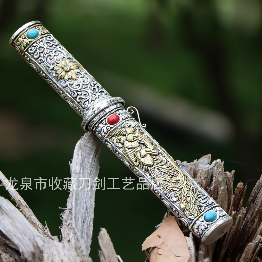 藏族风格小情侣短刀礼品防身短剑工艺品收藏摆设冷兵器摆件未开刃
