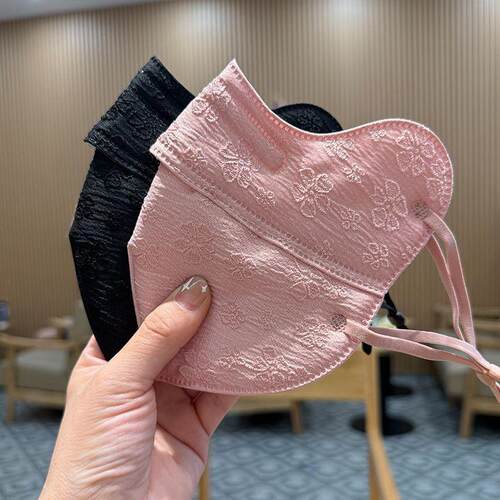 高端3D提花保暖口罩女秋冬时尚立体防风防寒亲肤透气装饰遮脸面罩