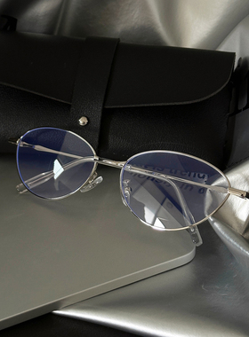 ALASYA复古老钱风全框金丝眼镜女男高质感防蓝光金属眼镜小众轻质