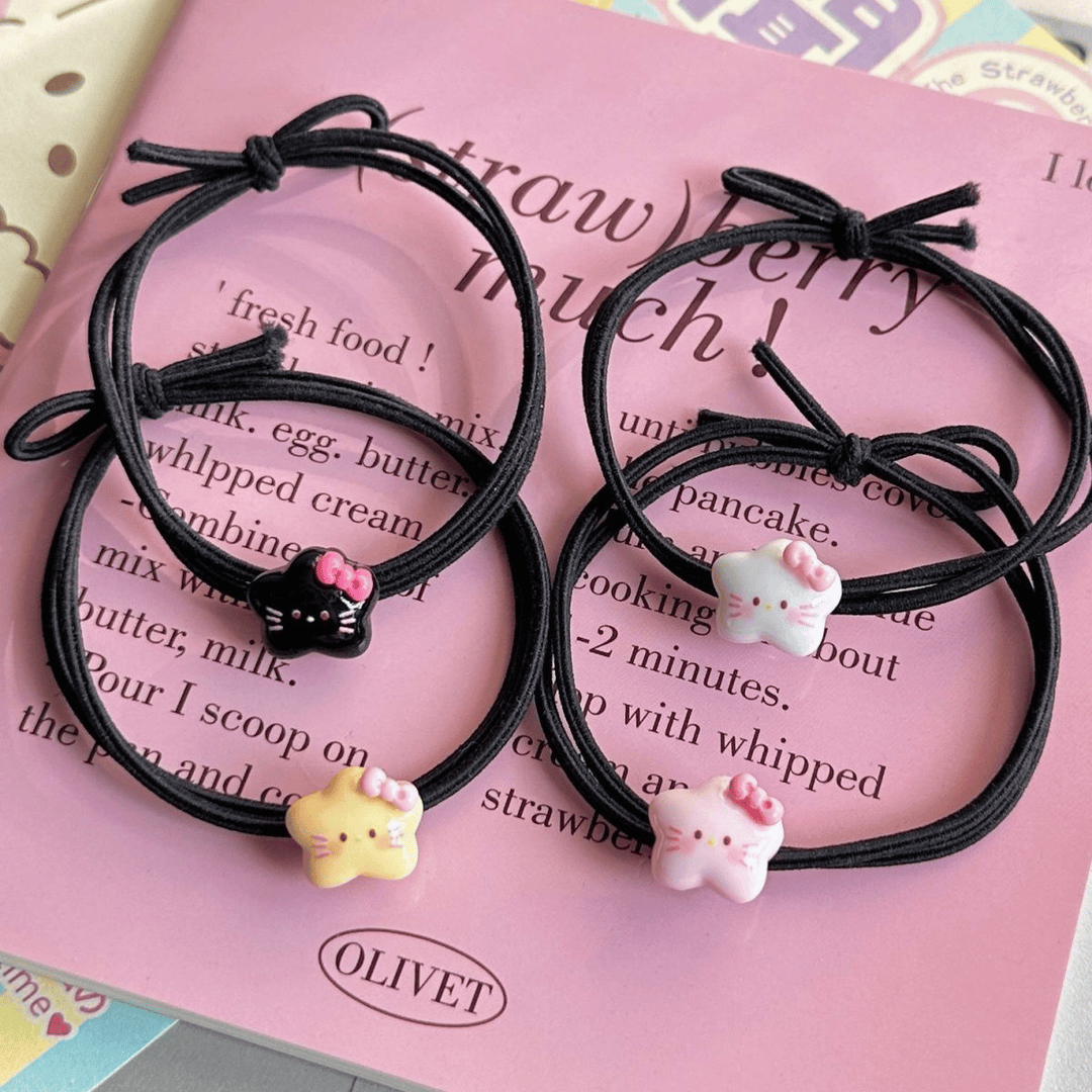 可爱hellokitty发绳男友情侣小皮筋闺蜜手链少女森系头绳手绳两用