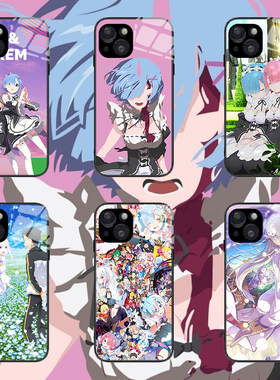 适用iPhone15保护套从零开始的异世界生活雷姆爱蜜莉雅Emilia菜月昴413华为mate40荣耀magic5苹果13pro手机壳