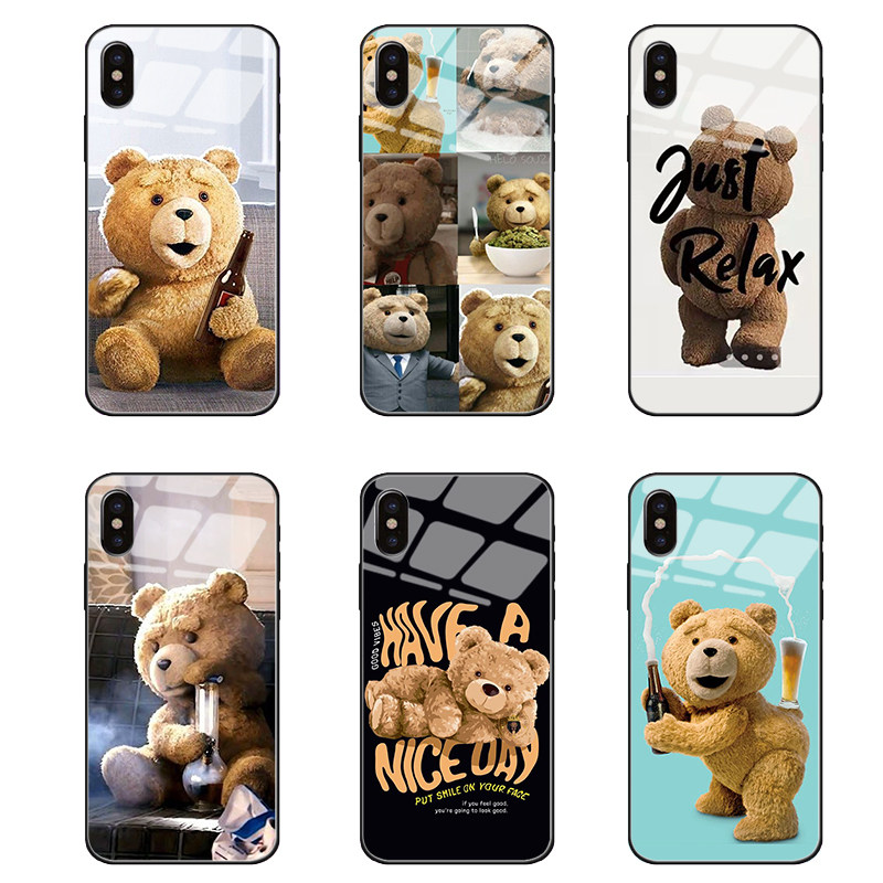 适用iPhone14promax保护套痞坏小熊美剧泰迪Ted13华为mate40荣耀vivoX80三星s22苹果15手机壳