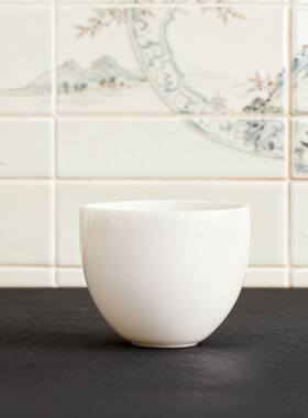 批量单羊脂玉小茶杯德化白瓷功夫茶杯品茗喝茶杯主人家用单杯批发