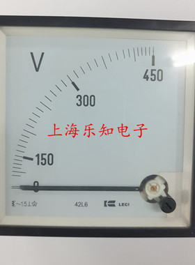 上海乐磁LECI安装式仪表 电压表 42L6-V 450V 电压可选