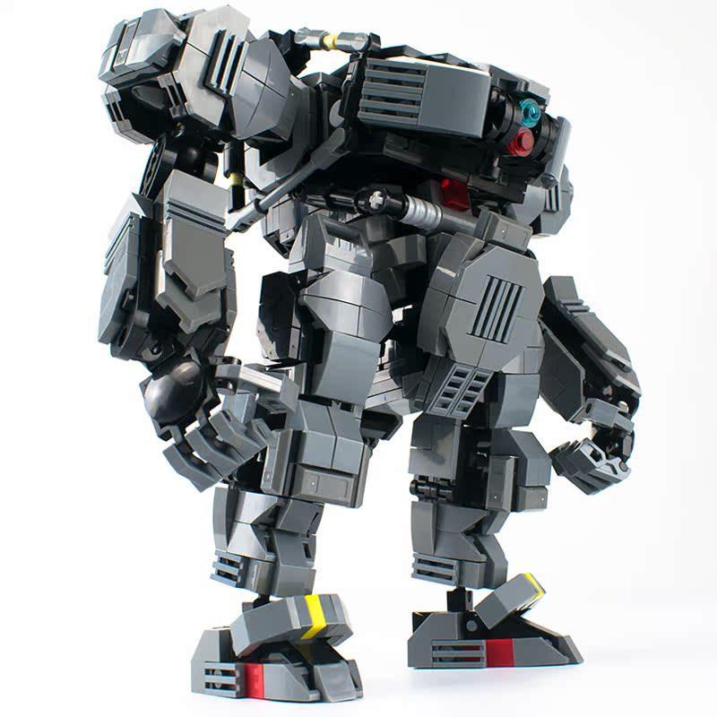 载人机甲积木小颗粒拼装礼物手办