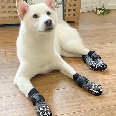 狗狗鞋子中型犬防水脚套泰迪狗鞋保暖室内鞋袜外出袜子中小型犬