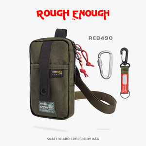 Rough Enough美国潮牌男女日系帆布军工斜跨单肩包挂包小包