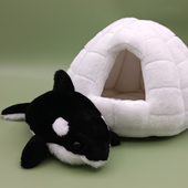 虎鲸毛绒玩具海洋馆动物公仔雪屋鲨鱼玩偶海豹企鹅北极熊生日礼物