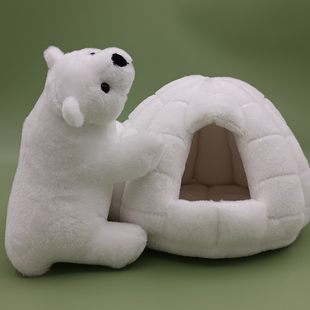 北极熊毛绒玩具海狮公仔可爱雪房子北极熊布娃娃企鹅玩偶生日礼物