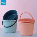 茶花脸盆家用塑料水桶套装 圆形手提储水盆桶加厚大容量学生洗衣桶