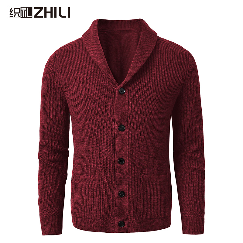 复古羊毛秋冬青果领男士大码加厚