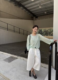 十三行tg韩系简约百搭圆领排扣开衫女宽松显瘦针织衫苎麻混纺防晒