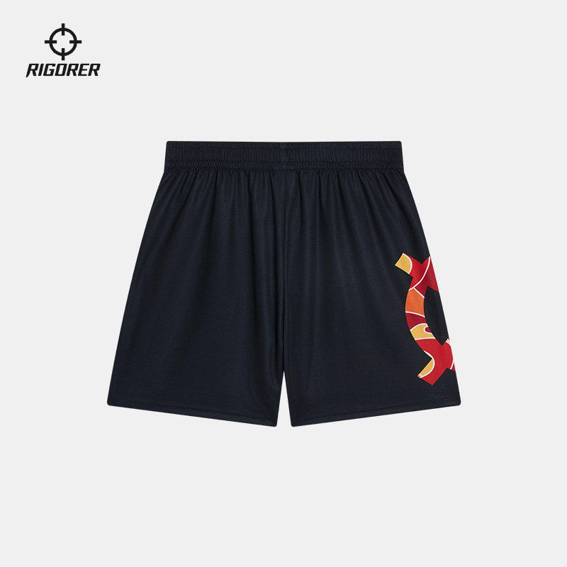准者运动针织五分裤数码印速干男款2026春季薄款宽松休闲篮球短裤