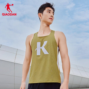 中国乔丹运动背心男女款强风吹拂联名大K网孔透气马拉松跑步上衣