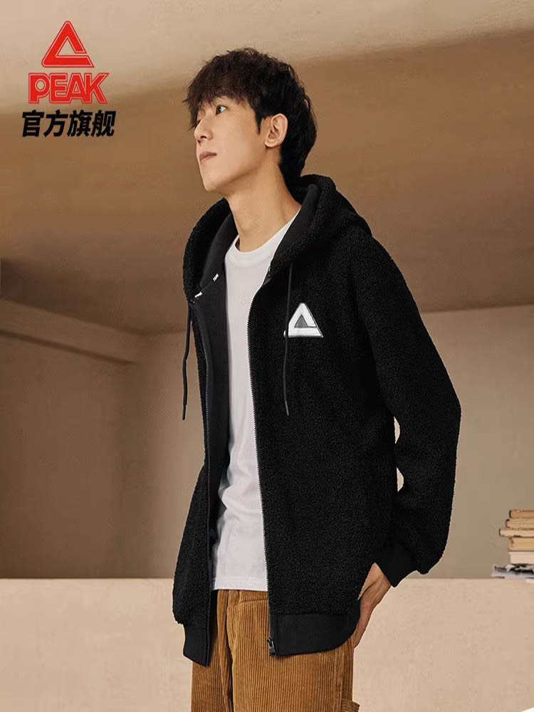 连帽卫衣泰迪绒男女情侣匹克外套