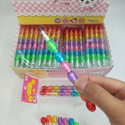 百里之星2705透明珠子免削铅笔节节铅笔幼儿园礼品奖品笔