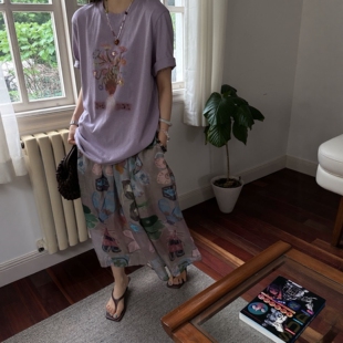 欧洲站2026秋季新款韩版宽松显瘦百搭圆领短袖T恤女设计感上衣