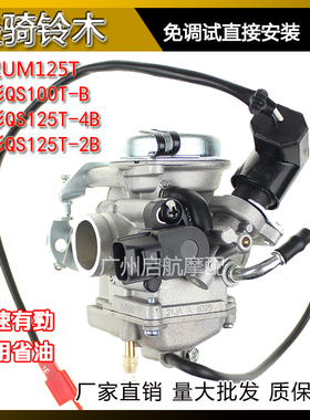 适合轻骑铃木韵彩QS100T-B睿彩QS125T-4B-2B丽彩红宝UM125T化油器
