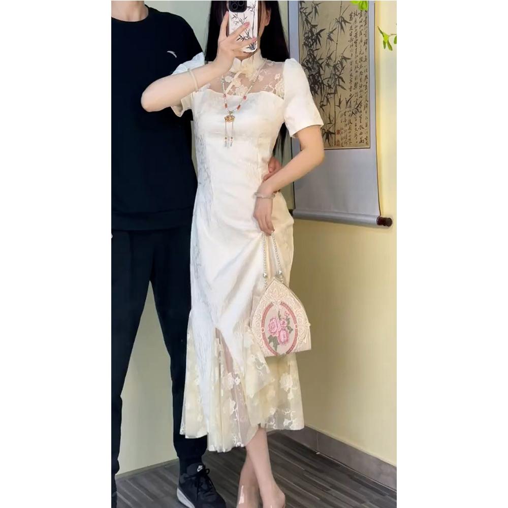 新中式改良旗袍高端精致气质绝美