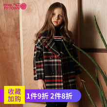 上衣5493 童装 2019秋冬新款 女童呢大衣儿童保暖毛呢外套小女孩冬季