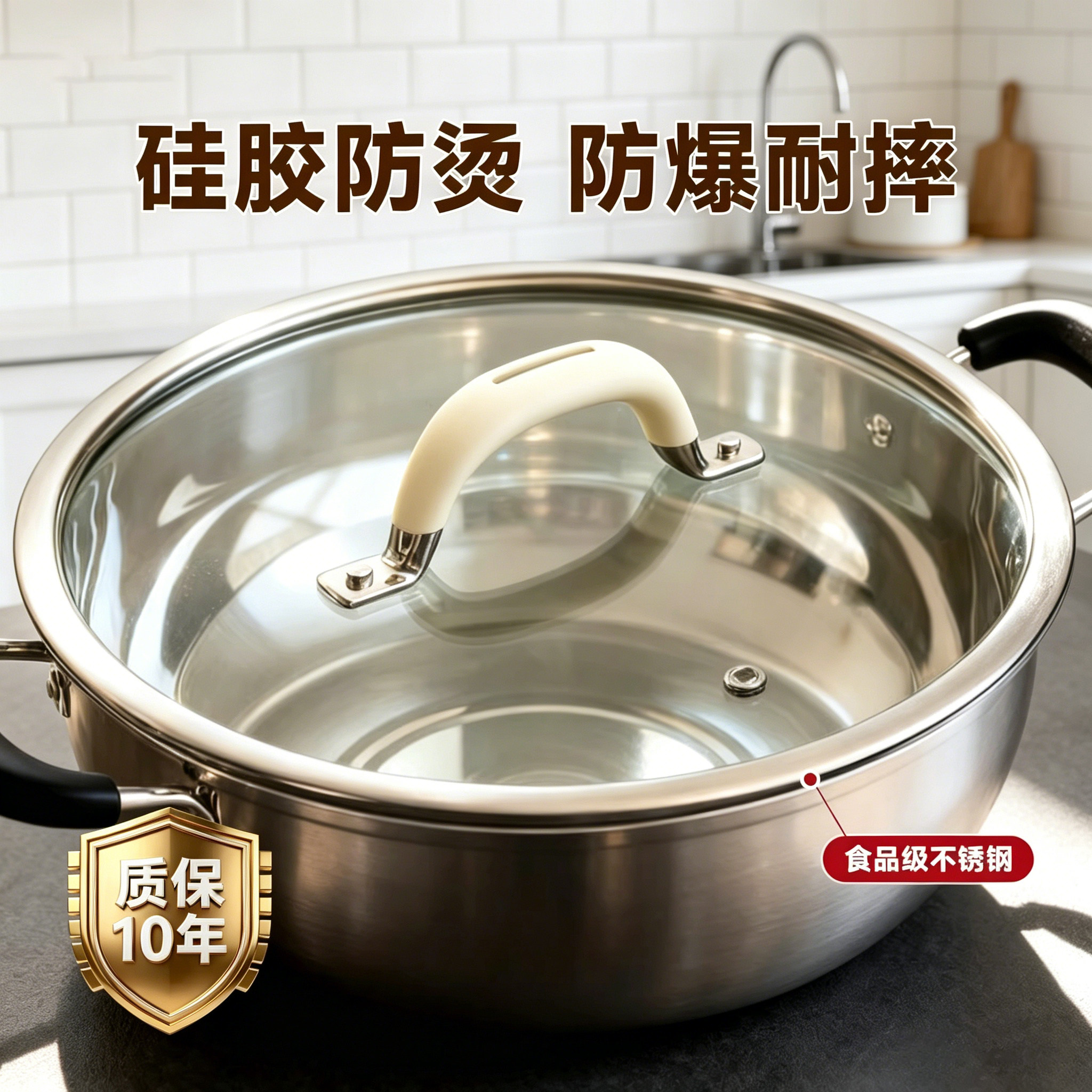 锅盖汤锅钢化玻璃炖锅盖子万能通用26家用22防烫炒锅24cm盖子配件