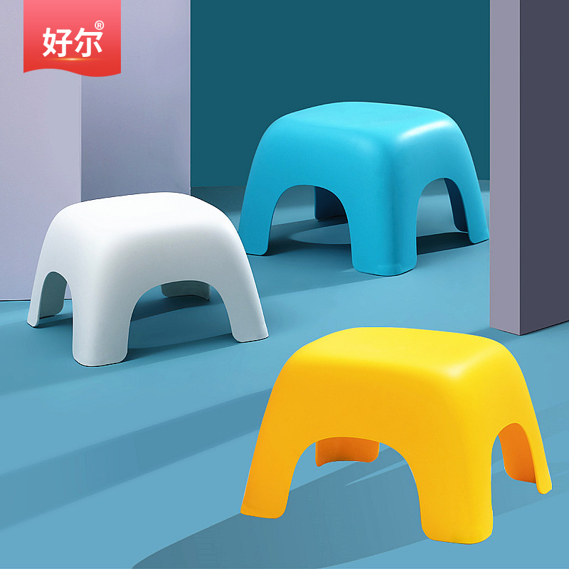 速发儿童小凳子家用澡料加厚可爱矮登宝宝塑踩浴室洗脚熟胶防滑方