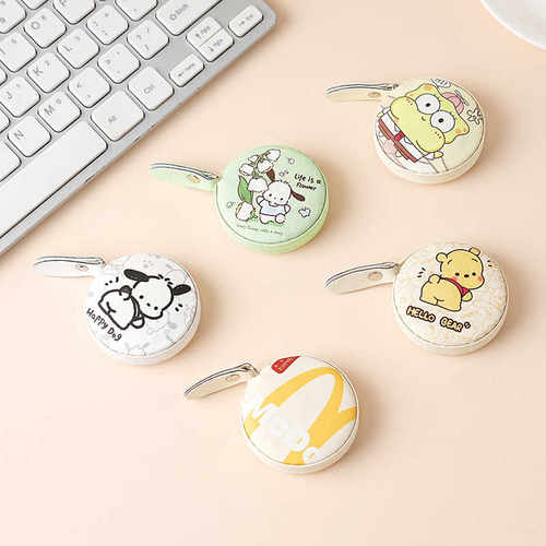 卡通卷尺家用便携迷你多功能卡通可爱随身高精度三围尺子腰围软尺