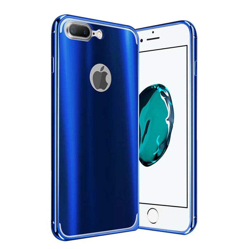 iy Ultra Slim Lightweight Aluminum Metal Bumper Dazzle Color Acrylic Back Cover Case for Apple iPhone 7 Plus & iPhone 7