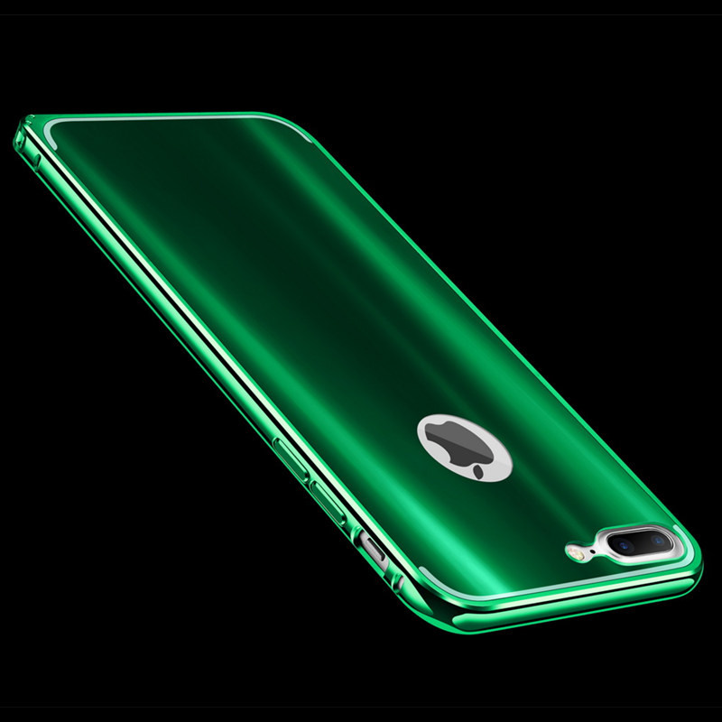 iy Ultra Slim Lightweight Aluminum Metal Bumper Dazzle Color Acrylic Back Cover Case for Apple iPhone 7 Plus & iPhone 7