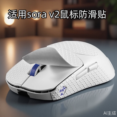 适用sorav2鼠标防滑贴Ninjutso忍者游戏超薄耐磨sorav2吸汗贴全包