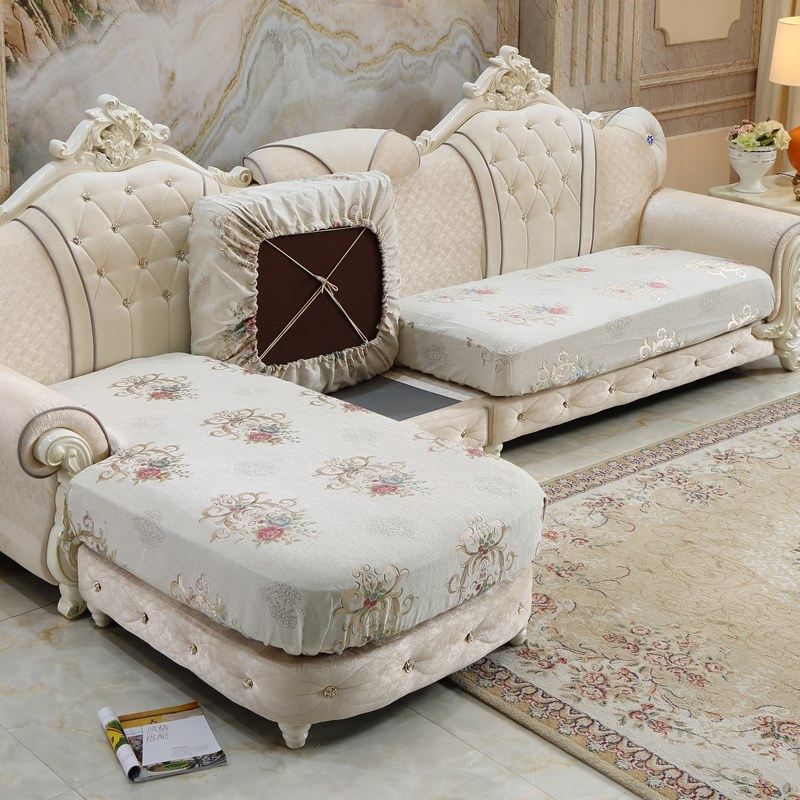 定制雪尼尔高档沙发笠套罩全包新中式简欧布艺沙发坐垫套罩万能套