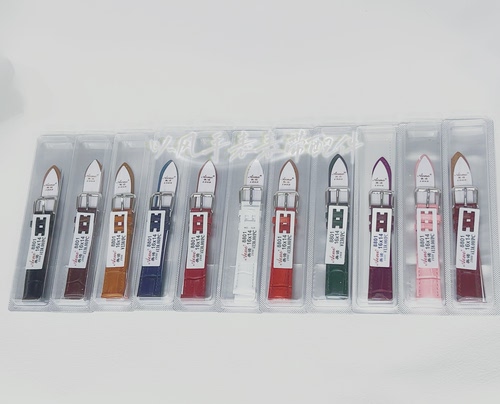 奥诺AONO真皮表带棕色男女真皮竹节纹表带小牛皮手表皮带针扣