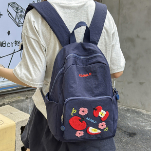 7.14花曦家新品  宽肩带女背包初中生书包2025大容量高中生双肩包