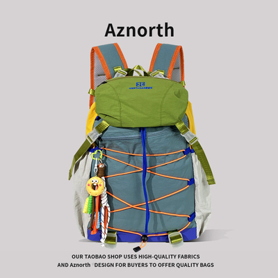 AZN新品 轻便双肩包女休闲短途高颜值背包男户外徒步登山包9.05