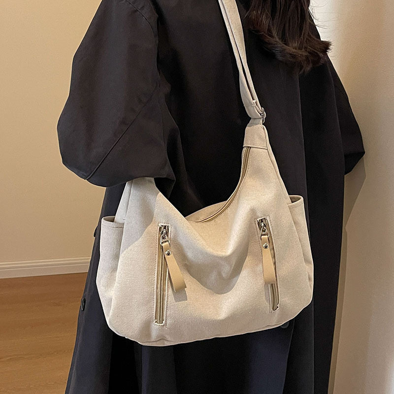 2.19花曦家新品  帆布包2025大容量单肩斜挎包女大学生森系潮挎包,箱包皮具/热销女包/男包,托特包,淘宝优惠券,粉丝福利购,淘宝优惠卷