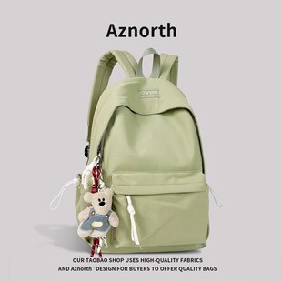 AZN新品 韩系简约双肩包女初高中生大容量书包大学生上课背包1.30