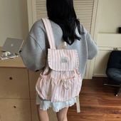 7.8花曦家新品 设计感轻便出游抽绳背包女大学生2025大容量双肩包