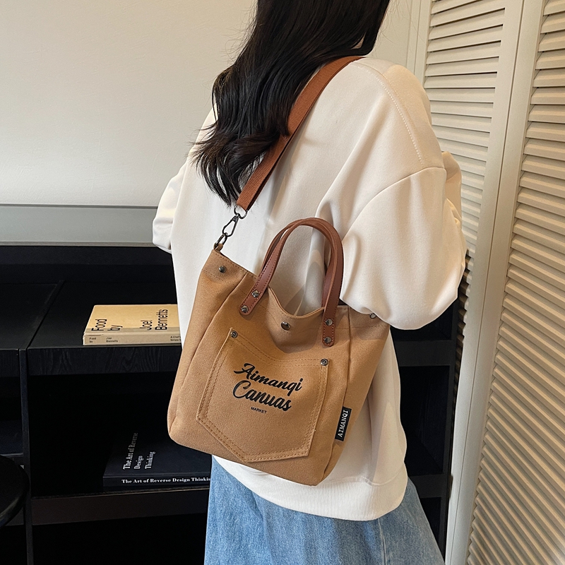 AZN新品 大容量斜挎包女韩版帆布通勤上课手提袋学生斜挎包10.8