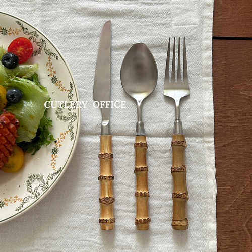 304不锈钢竹节柄刀叉勺