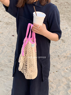 Cutlery 海边手工编织包单肩镂空针织网兜环保手提袋 自制款