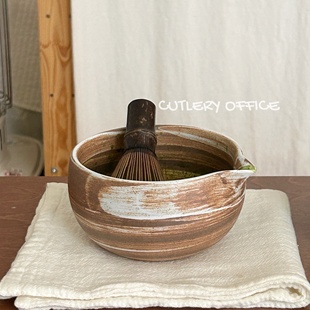 粗陶宋代点茶抹茶碗窑变陶瓷茶具 日式 Cutlery 来杯抹茶