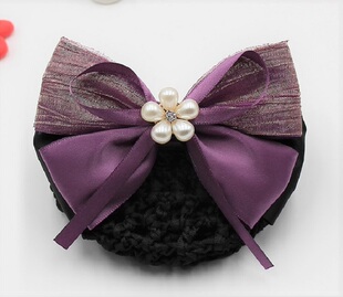 职业头花韩版发夹 珍珠发饰 空姐护士 盘发网兜银行酒店移动发卡