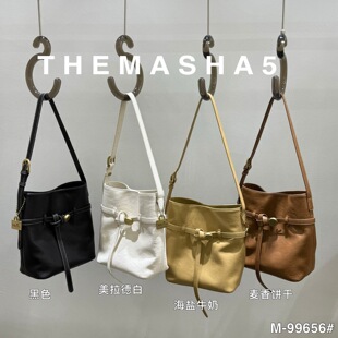 玛莎2025冬季小众时尚高级质感水桶包包女通勤简约百搭单肩斜挎包