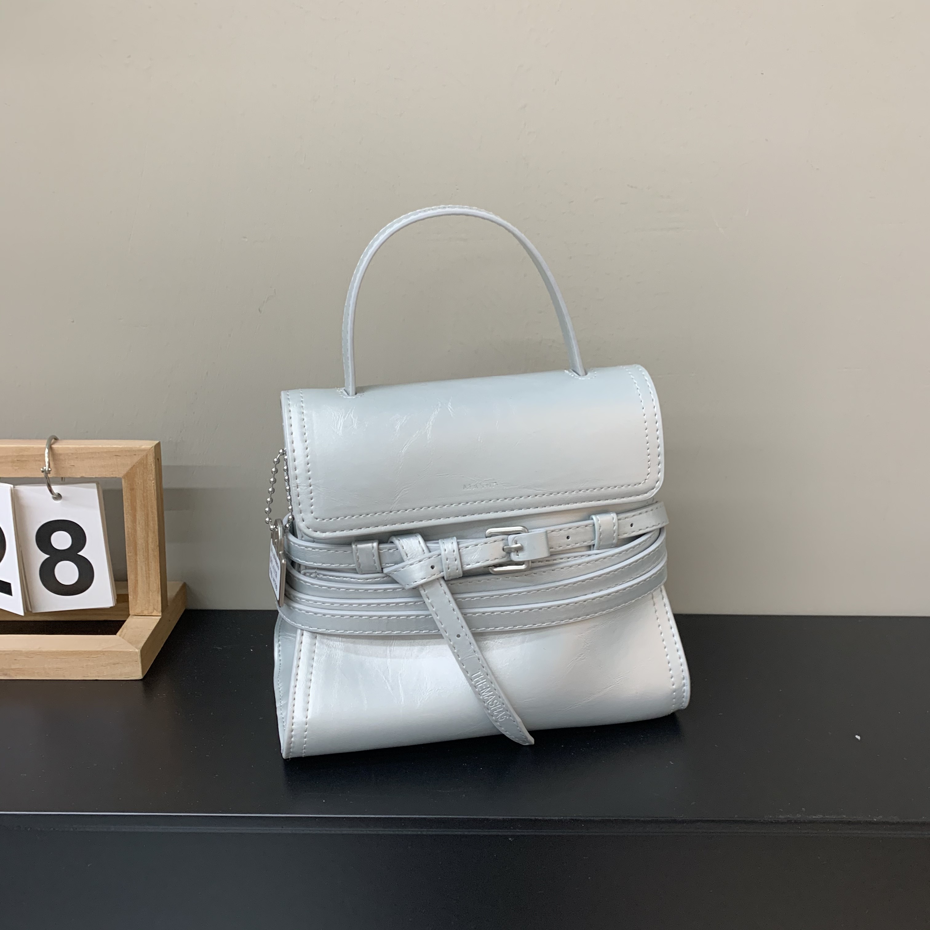 玛莎手提小包包女2026春季小众时尚绑带包韩版高级感单肩斜挎小包