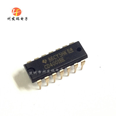 CD4001BE DIP-14直插 四2输入或非门  全新原装