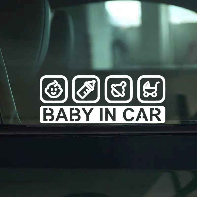 提示反光后挡风玻璃贴babyincar